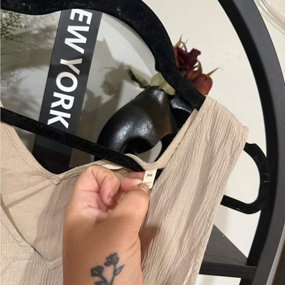 Soft Surroundings Cream Mini Dress size petite medium - Picture 7 of 10